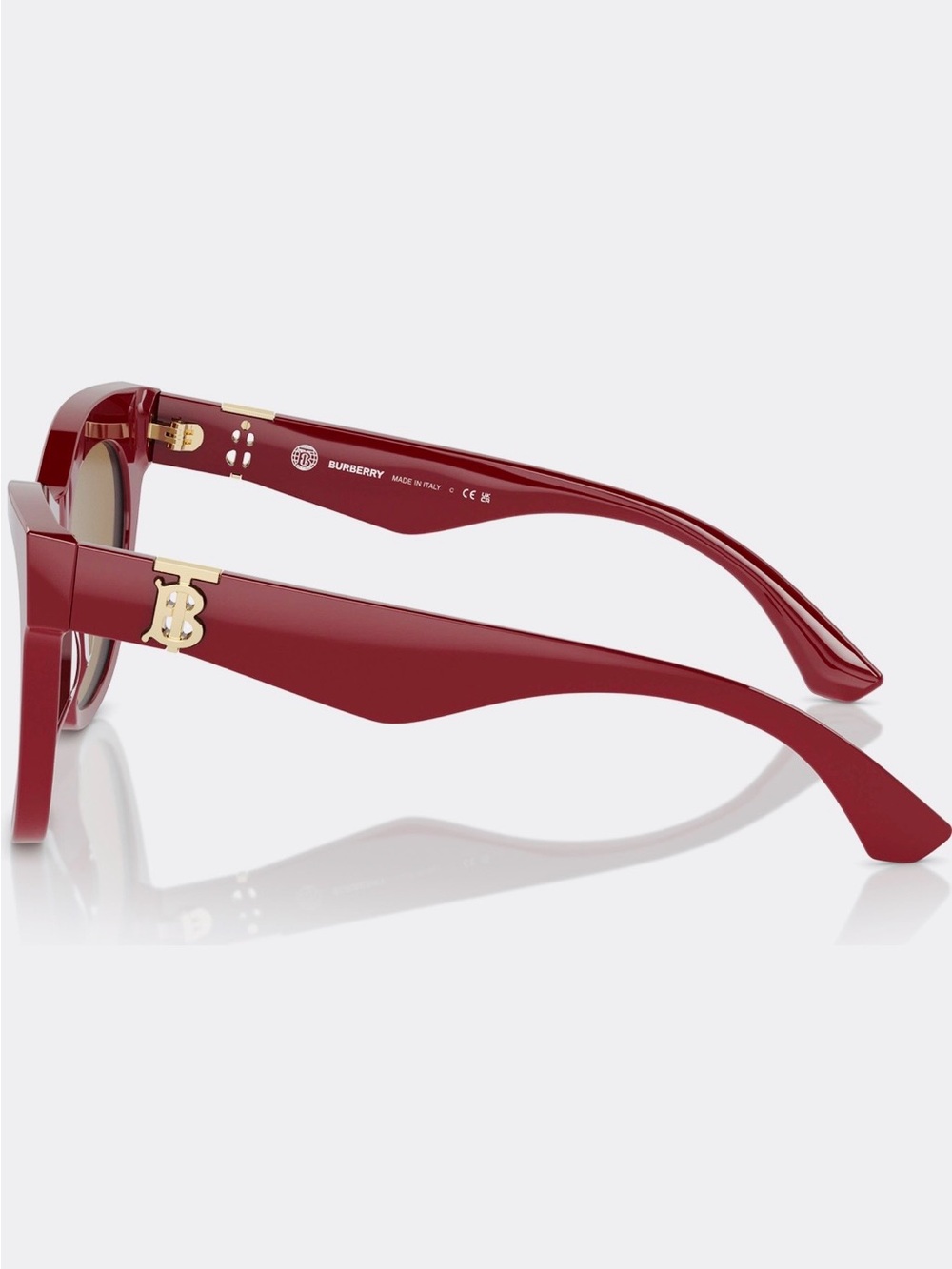 Burberry Cat Eye Sunglasses and Cream Leather Case - Picture 5 of 11